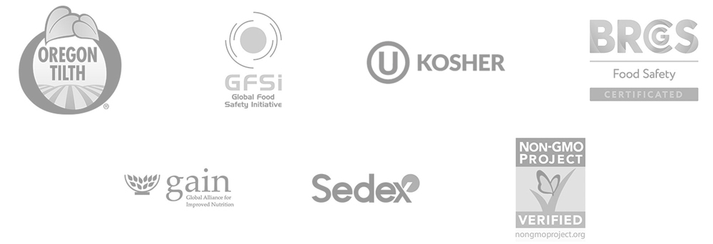 Logos of certifying organizations